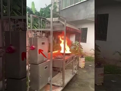 Video de prueba del dispositivo de supresión de incendios de la cocina