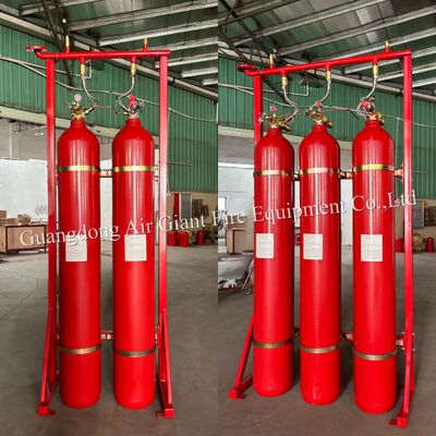 Calidad  Network Type IG55 Inert Gas Fire Suppression System with 150-300 Bar Operating Pressure -10-50°C Storage Temperature and Audible And Visual Alarm Fábrica