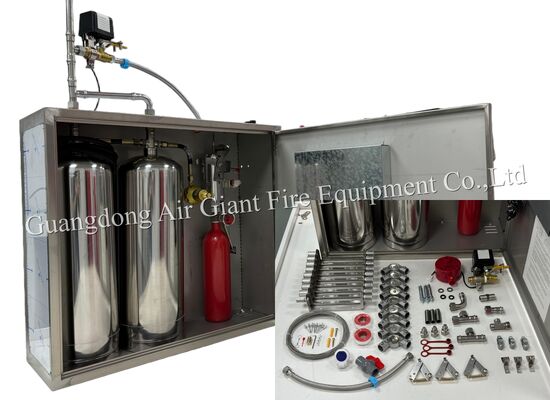 Calidad  Double Bottles Automatic Protection Restaurant Fire Suppression System Fábrica