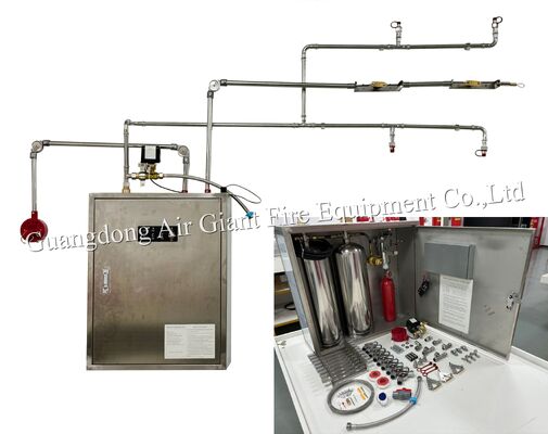 Calidad  Double Bottle Kitchen Hood Fire Suppression System with 183°C Thermal Activation and 12L Fire Suppression Agent Fábrica