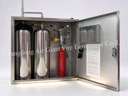 Calidad  Double Bottles Automatic Protection Kitchen Fire Suppression System with 12L Reagent Capacity for Commercial Kitchen Fire Extinguishing System Fábrica