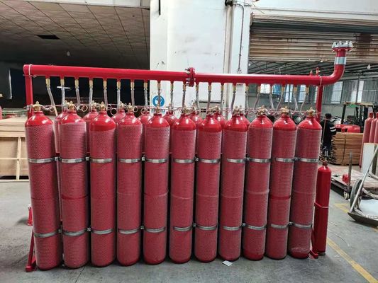 Sistema de supresión inerte del gas de la inundación IG 55 incluidos Argonite 20MPa