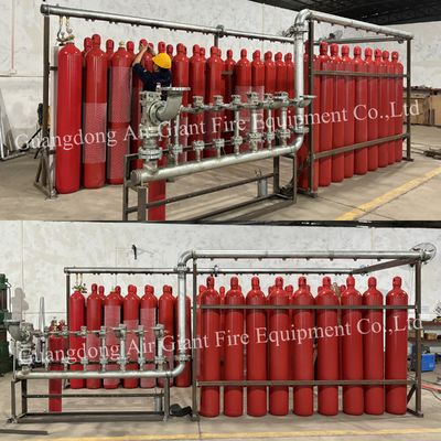 Sistema de extinción de incendios de gas inerte argón IG55 para la sala de computadoras
