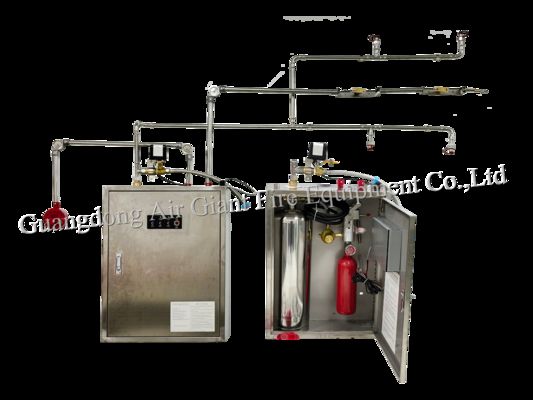 Sistema de extinción de incendios de cocina comercial para incendios con aceite comestible