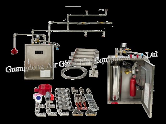 Sistema automático de extinción de incendios de cocina de un cilindro